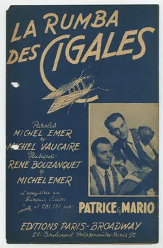 Michel Emer ; Michel Vaucaire ; René Bouzanquet ; Patrice Et Mario ; La Lyre; ; Paris Broadway chanson petit format Île-de-France, France 1947 1965.121.305  Photo