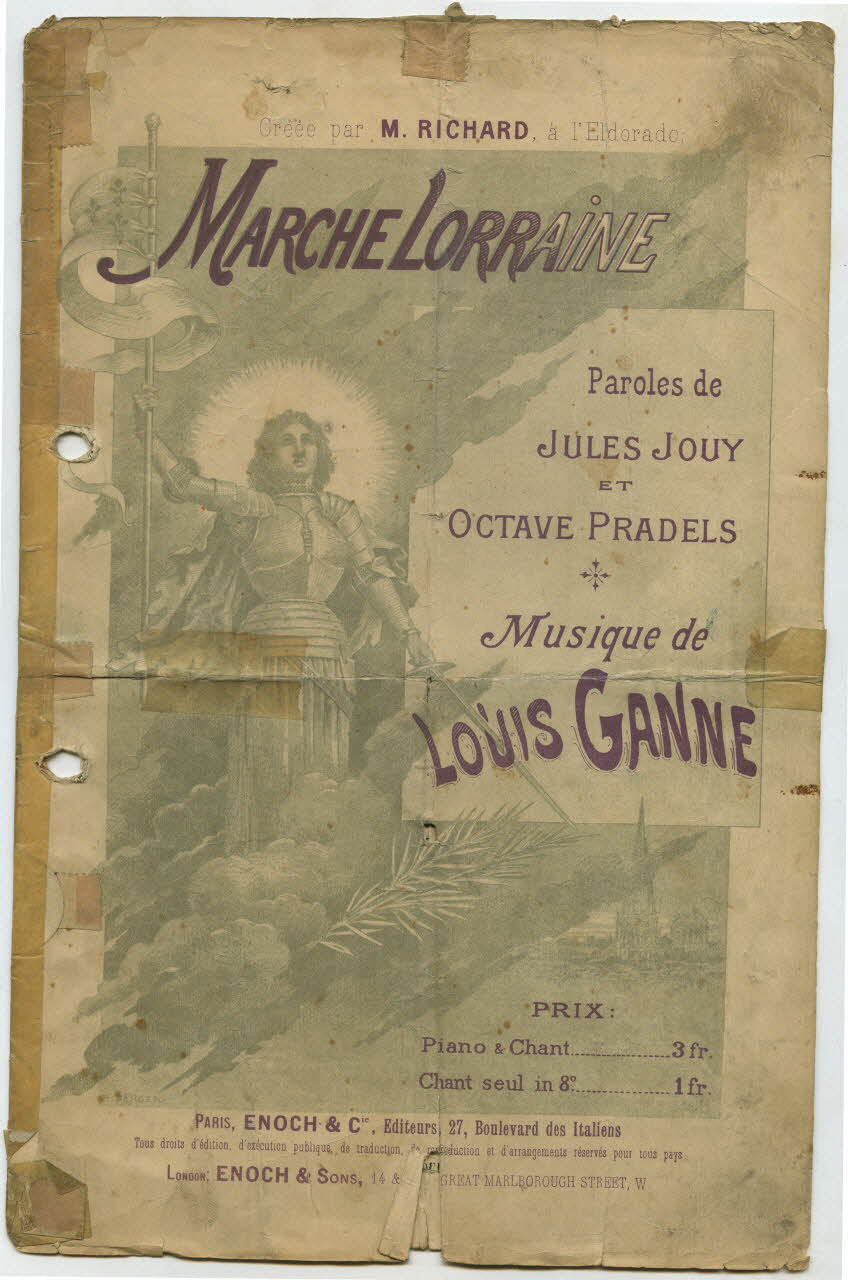 Octave Pradels ; Jules Jouy ; Louis Ganne ; Marius Richard ; Enoch & Cie ; Cavel Et Cie chanson petit format Île-de-France, France 1919 1965.121.344 Photo