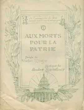 partition de musique Aux morts pour la patrie 1965.133.9  Photo