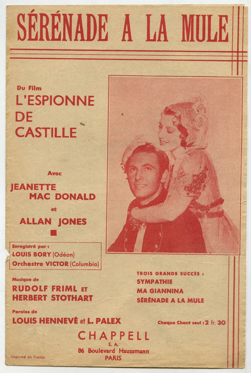 chanson petit format 1965.136.13 Photo