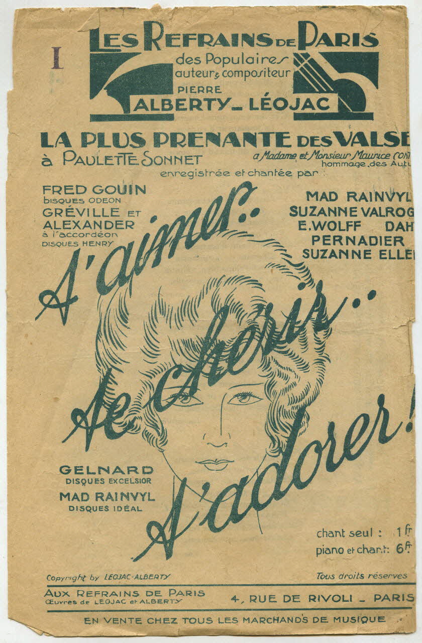 chanson petit format 1965.136.7 Photo