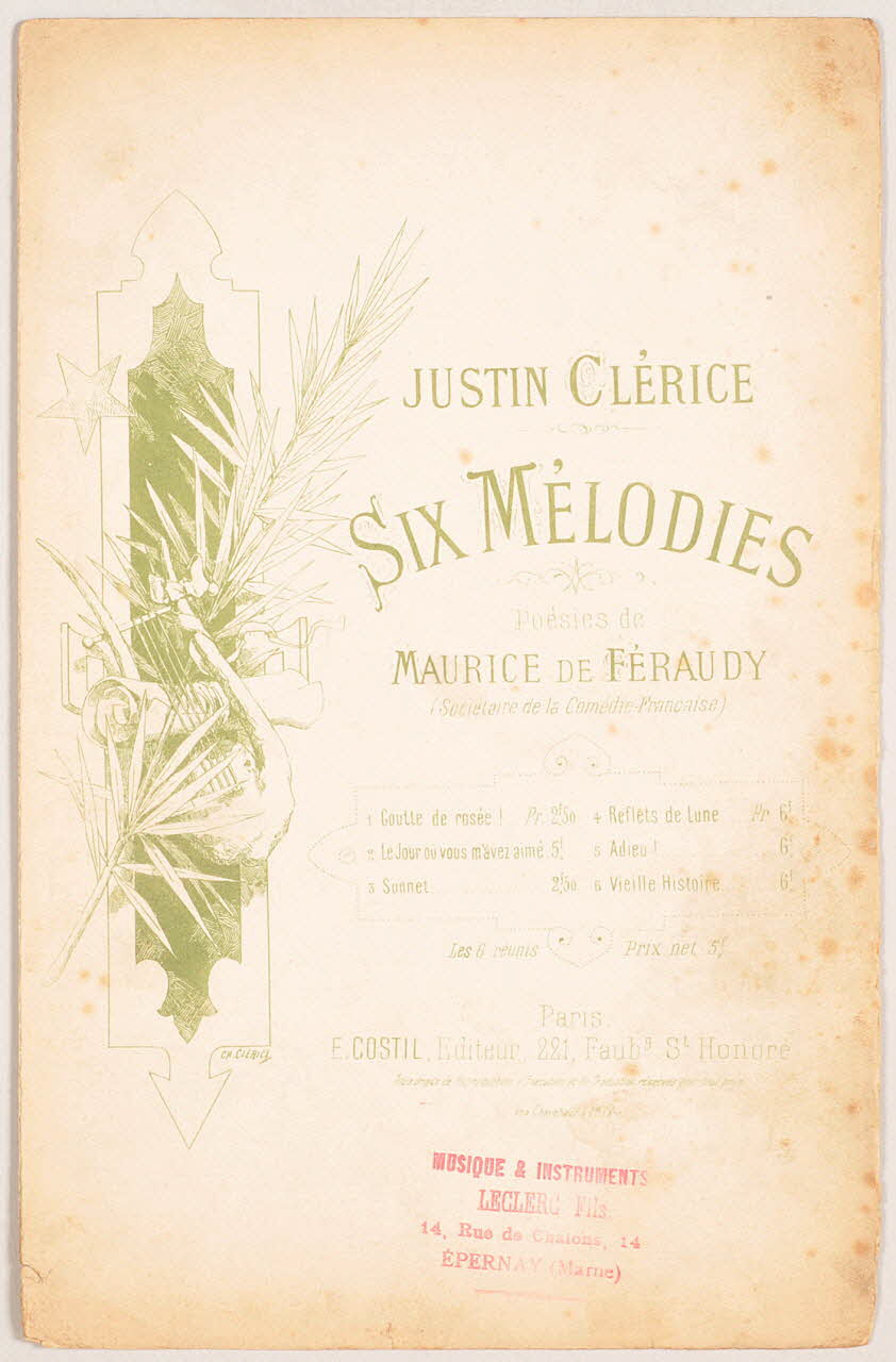 chanson petit format 1965.144.137 Photo