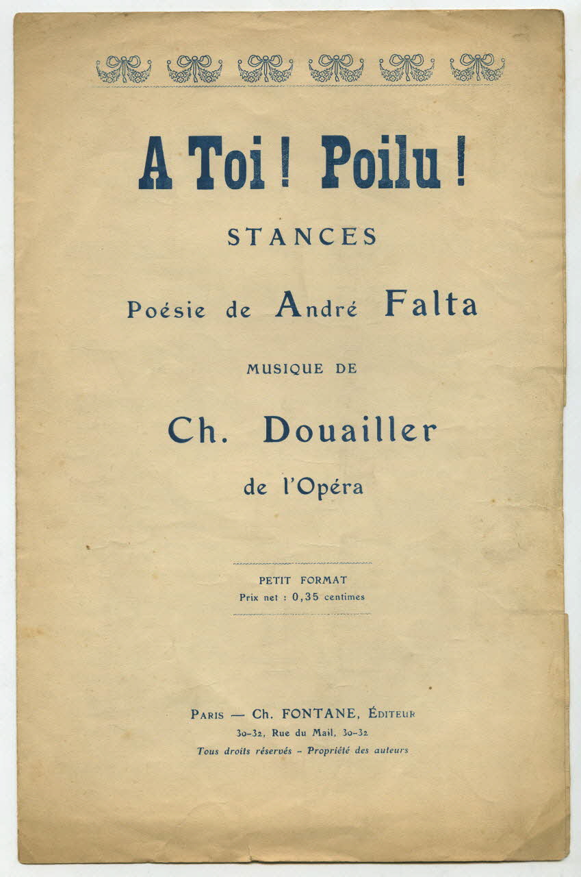 chanson petit format 1965.144.161  Photo