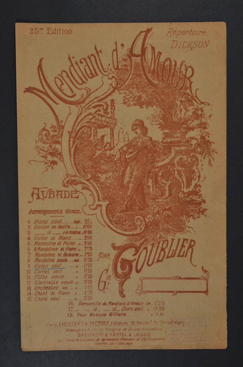 chanson petit format 1967.178.12 Photo Mucem