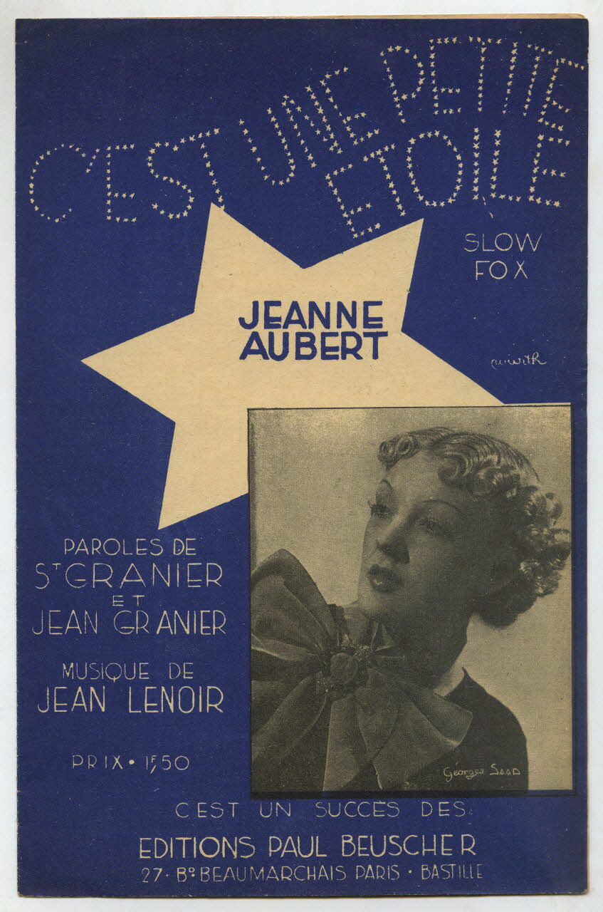 Jean Granier ; Charles Saint-Granier ; Jean Lenoir ; Jeanne Aubert ; Paul Beuscher chanson petit format Île-de-France, France 1935 1965.144.196 Photo
