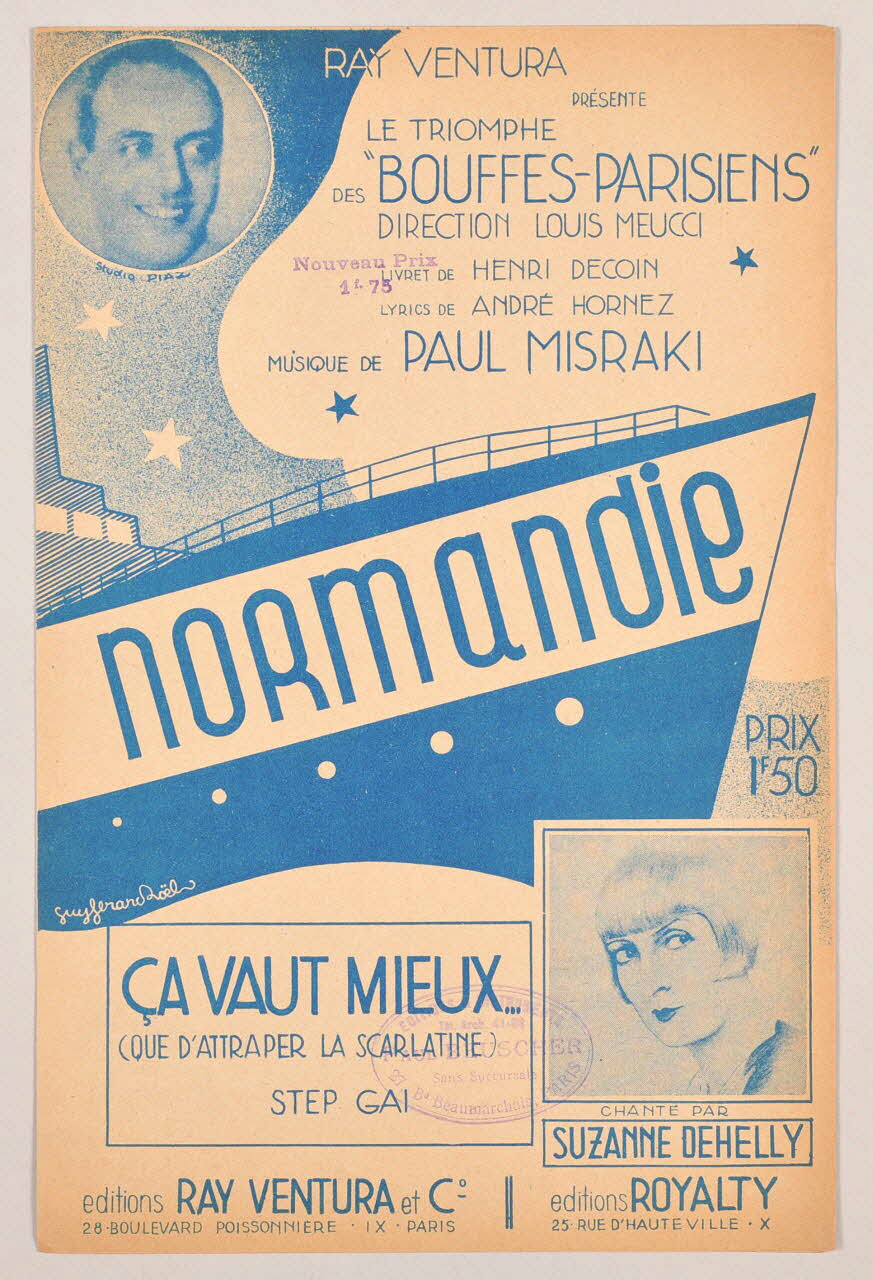 André Hornez ; Henri Decoin ; Paul Misraki ; Suzanne Dehelly ; Ray Ventura Et Cie; chanson petit format Île-de-France, France 1936 1965.144.200 Photo