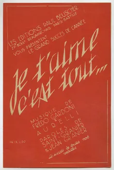 Jean Granier ; Charles Saint-Granier ; Fredo Gardoni ; Aurelli ; Paul Beuscher chanson petit format Île-de-France, France 1935 1965.144.201  Photo