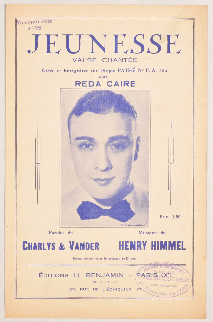 Maurice Vander ; Charlys ; Henry Himmel ; Reda Caire ; H. Benjamin chanson petit format Île-de-France, France 1935 1965.144.48 Photo