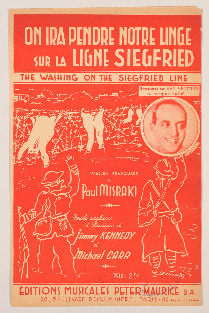 Jimmy Kennedy ; Paul Misraki ; Michael Carr ; Peter Maurice chanson petit format Île-de-France, France 1939 1965.144.6 Photo