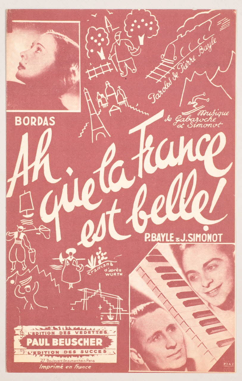 Gaston Gabaroche ; Pierre Bayle ; Jacques Simonot ; Paul Beuscher chanson petit format Île-de-France, France 1940 1965.144.72 Photo