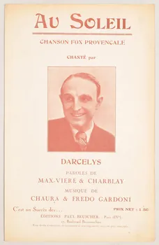 B. Charblay ; Max Vière ; Chaura ; Fredo Gardoni ; Darcelys ; Paul Beuscher chanson petit format 1935 1965.144.76 Photo