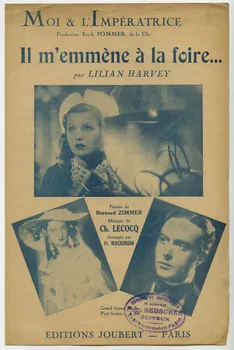 Charles Lecocq ; Bernard Zimmer ; Lilian Harvey ; Joubert; chanson petit format Île-de-France, France 1933 1965.144.82 Photo