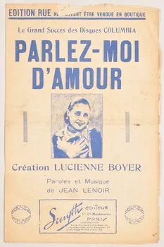 Lucien Carol ; Jean Lenoir ; R. Delamare ; Roger Dufas ; Lucienne Boyer ; Saryth; chanson petit format Île-de-France, France 1943 1965.145.38.1-2 Photo