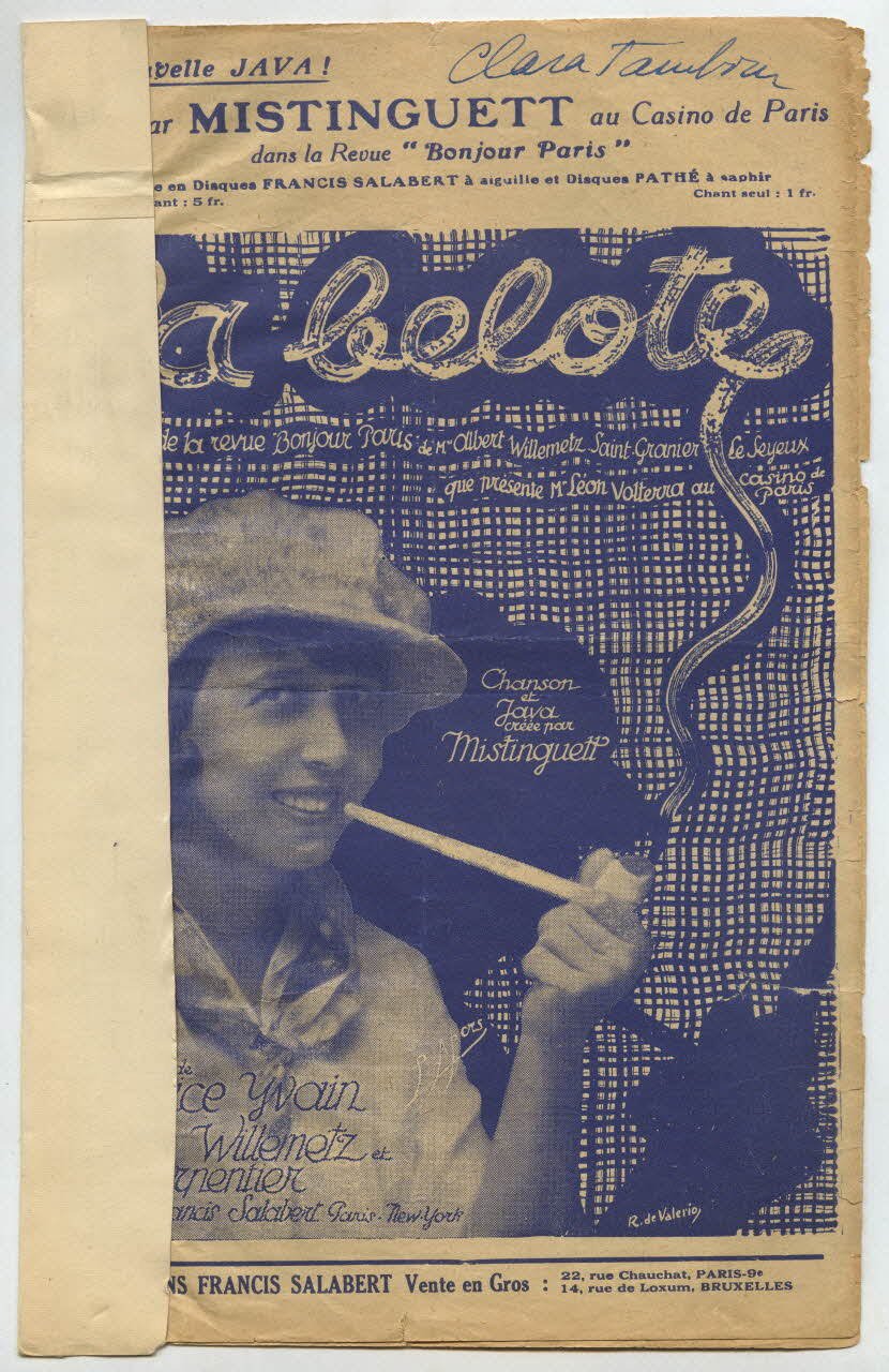 Charles-Alexis Carpentier ; Albert Willemetz ; Maurice Yvain ; Mistinguett ; Francis F. Salabert chanson petit format 1924 1965.148.12 Photo