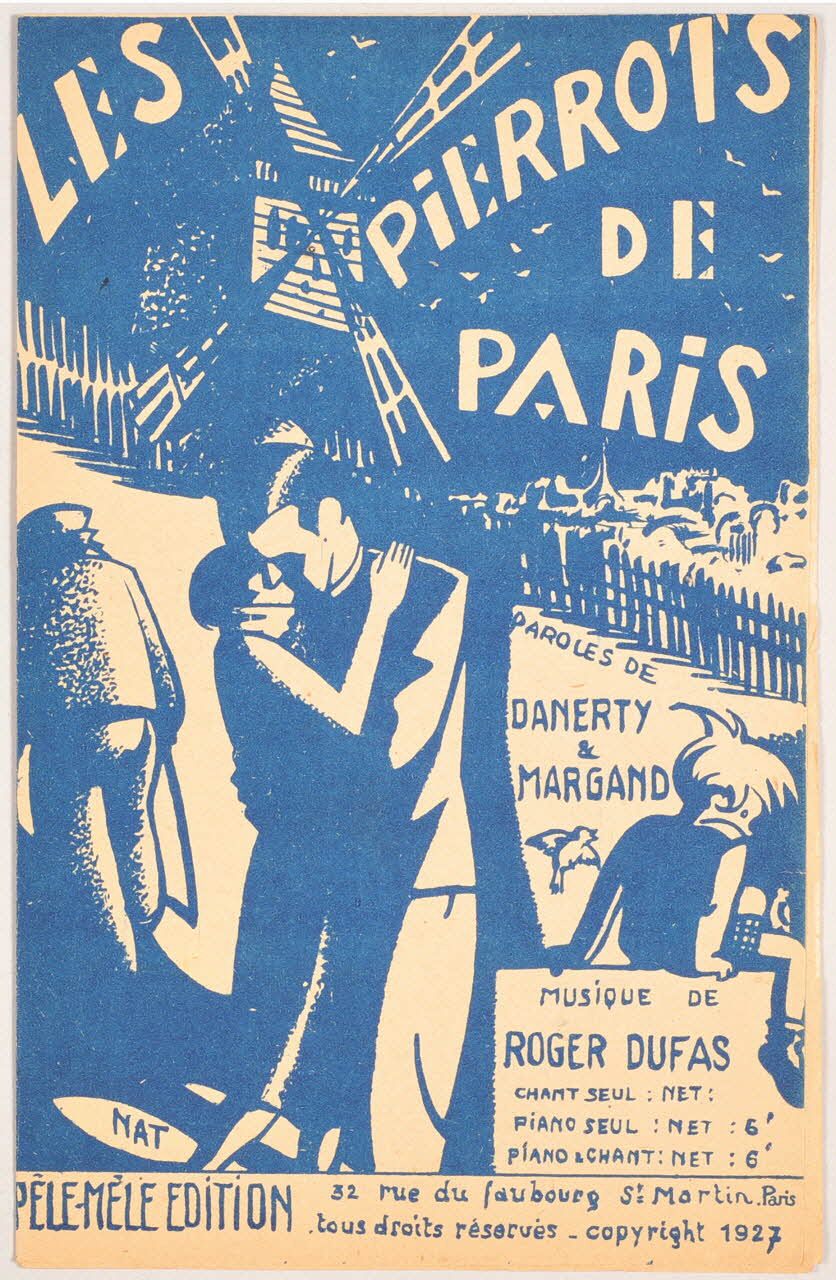 Margaud ; A. Danerty ; Pierre Corréglia ; C. Attic ; Pêle-Mêle Edition; chanson petit format 1927 1965.149.7 Photo