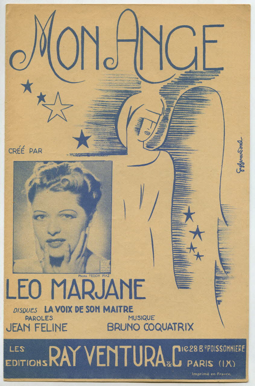 Bruno A. Coquatrix ; Jean Féline ; Léo Marjane ; Ray Ventura chanson petit format 1940 1965.149.99 Photo