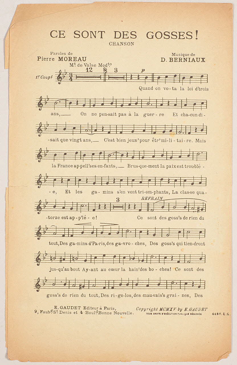 chanson petit format 1965.150.24 Photo