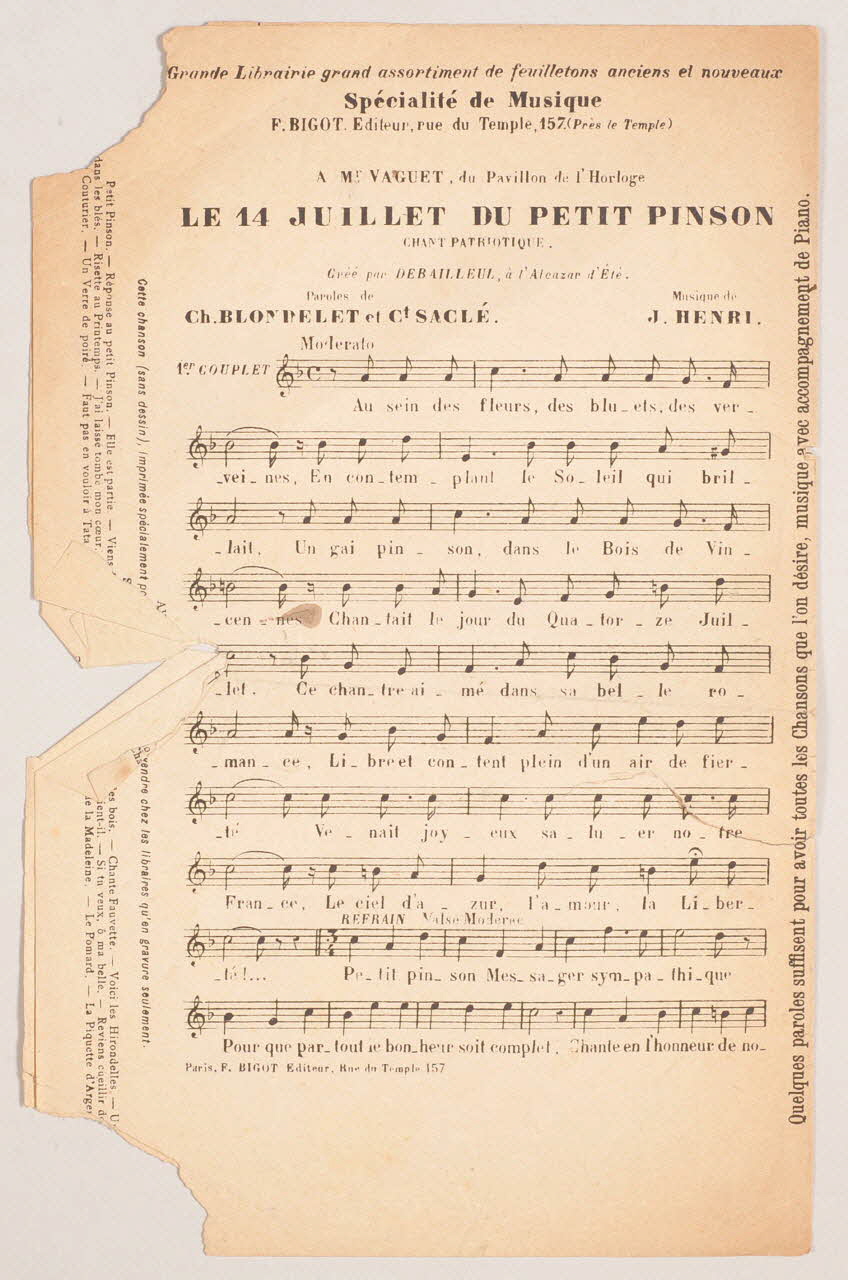 chanson petit format 1965.150.31 Photo