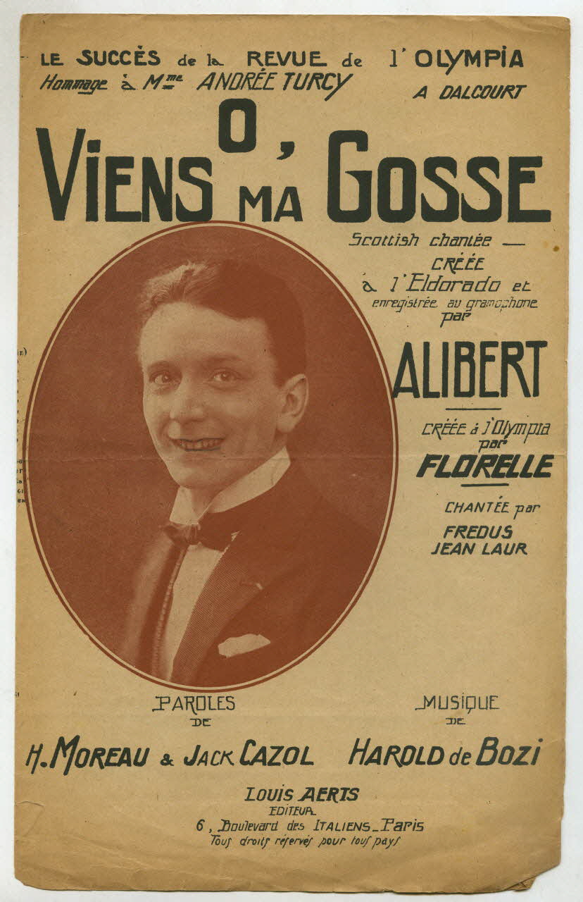 Jack Cazol ; Henry Moreau ; Harold de Bozi ; Henri Alibert ; Aeris; chanson petit format 1921 1965.150.50 Photo