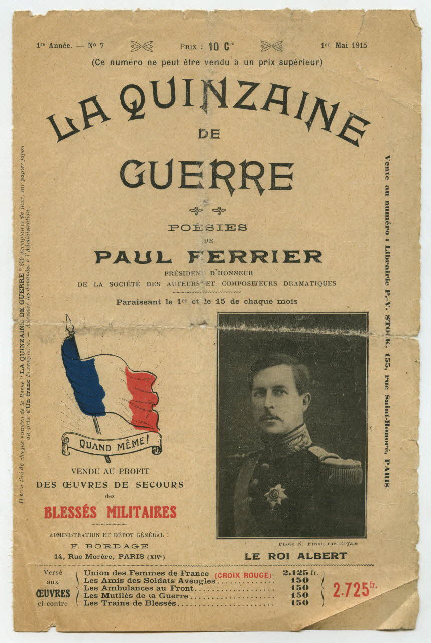 Paul Ferrier ; Bourse De Commerce ; Francis F. Salabert POÊME petit format Île-de-France, France 1915 1965.150.56.1-2 Photo