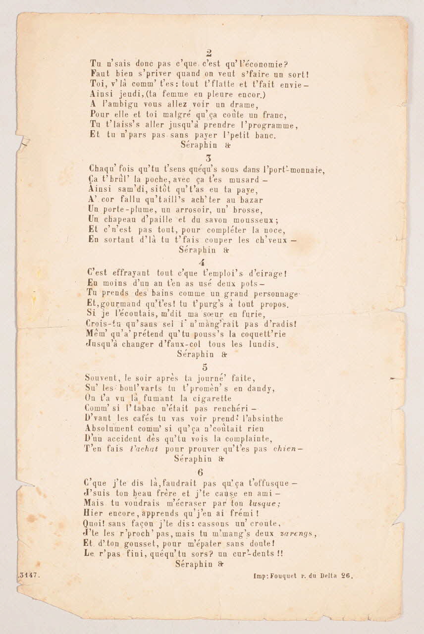 chanson petit format 1965.151.10 Photo