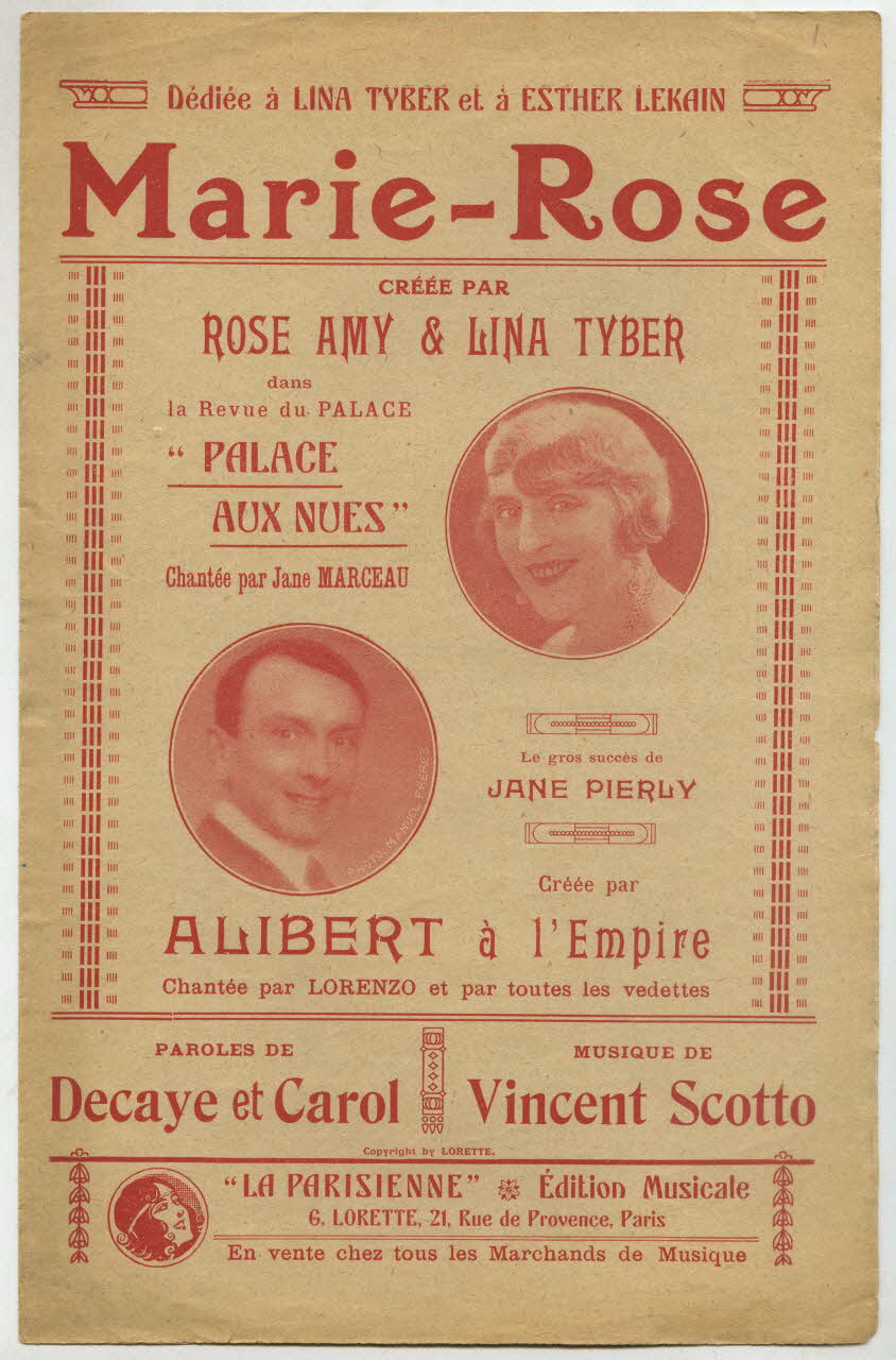 chanson petit format 1965.152.15 Photo