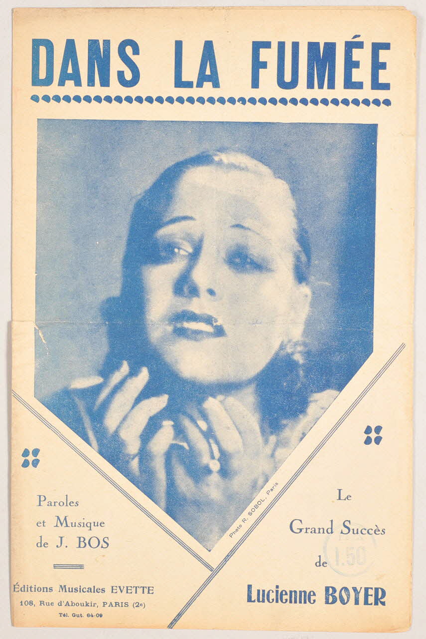 Jeanne Bos ; Lucienne Boyer ; Editions Musicales Evette; chanson petit format 1929 1965.152.18 Photo
