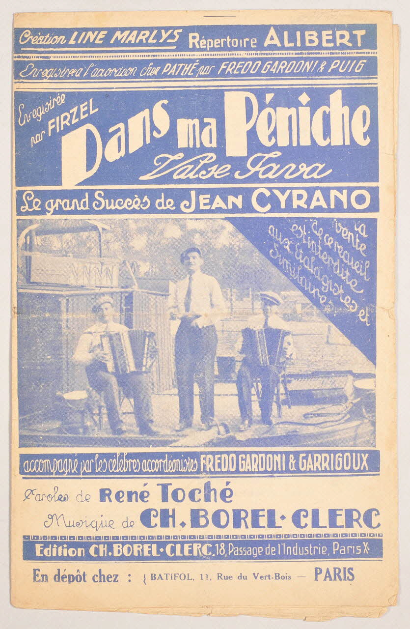 Charles Borel-Clerc ; René Toché ; Charles Saint-Granier ; Charles-Louis Pothier ; Henri Varna ; Jean Cyrano chanson petit format 1930 1965.152.25 Photo