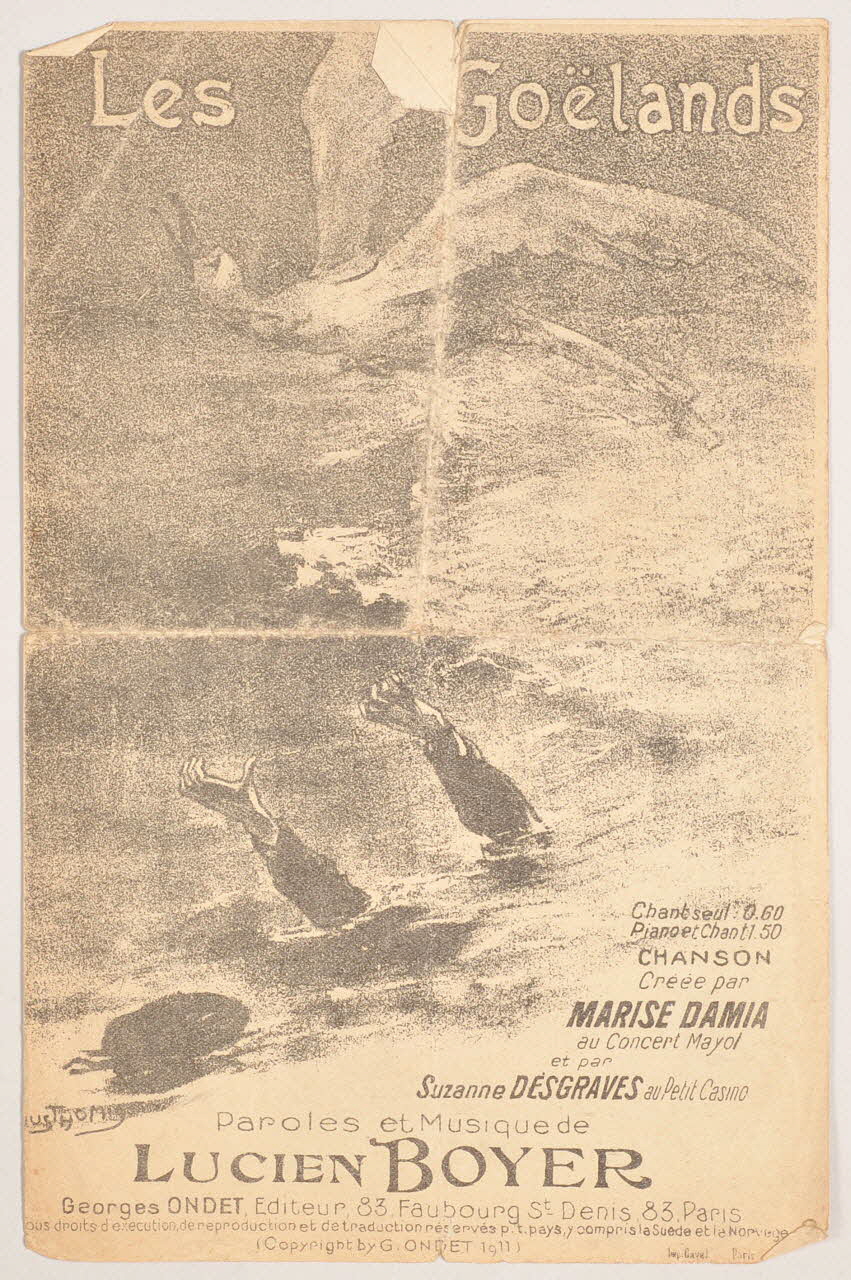 Lucien Boyer ; Damia ; Suzanne Desgraves ; Georges Ondet chanson petit format 1911 1965.152.48 Photo