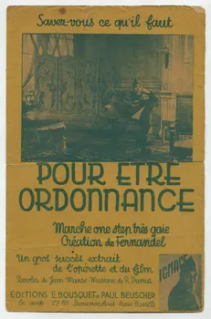 Roger Dumas ; Jean Manse ; Fernandel ; Bousquet Et Beuscher chanson petit format 1937 1965.159.13 Photo