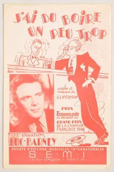 Georges Liferman ; Luc Barney ; S.E.M.I; chanson petit format Paris 8ème 1946 1965.159.30 Photo