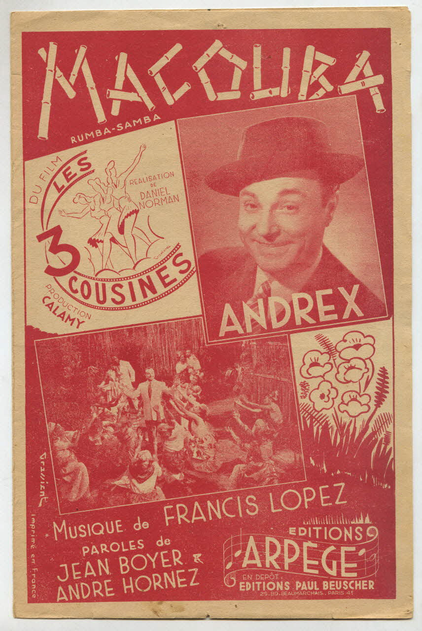 André Hornez ; Jean Boyer ; Francis Lopez ; Andrex ; Paul Beuscher chanson petit format Paris 4ème 1947 1965.159.33 Photo