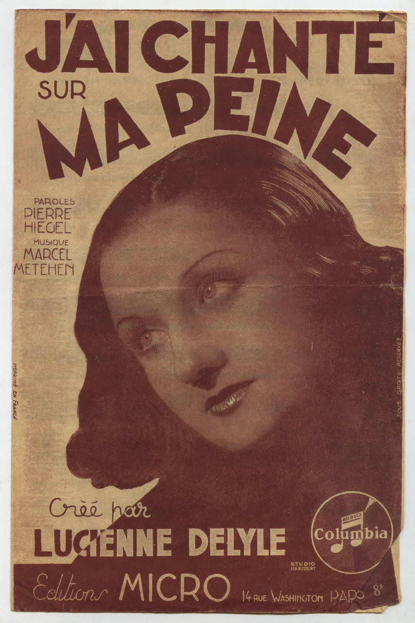 Marcel Météhen ; Pierre Hiégel ; Lucienne Delyle ; Editions Micro; ; Michel Dillard chanson petit format Île-de-France, France 1946 1965.159.34 Photo