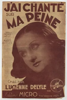 Marcel Météhen ; Pierre Hiégel ; Lucienne Delyle ; Editions Micro; ; Michel Dillard chanson petit format Île-de-France, France 1946 1965.159.34 Photo