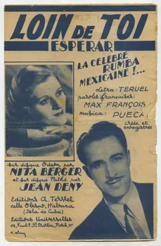 Pueca ; Max François ; Nita Berger ; Jean Deny ; Les Editions Universelles; ; Tervel chanson petit format Paris 10ème 1946 1965.159.46  Photo