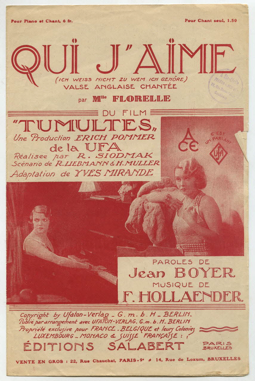 chanson petit format 1965.159.48 Photo