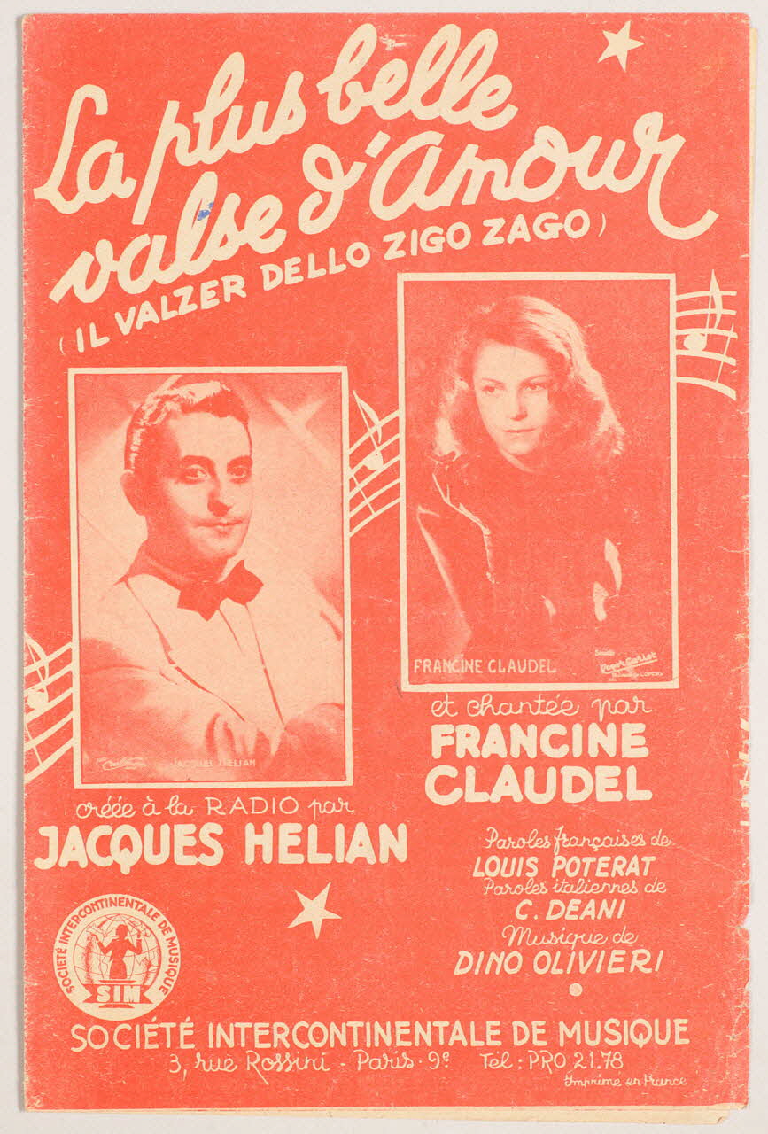 chanson petit format 1965.159.64 Photo