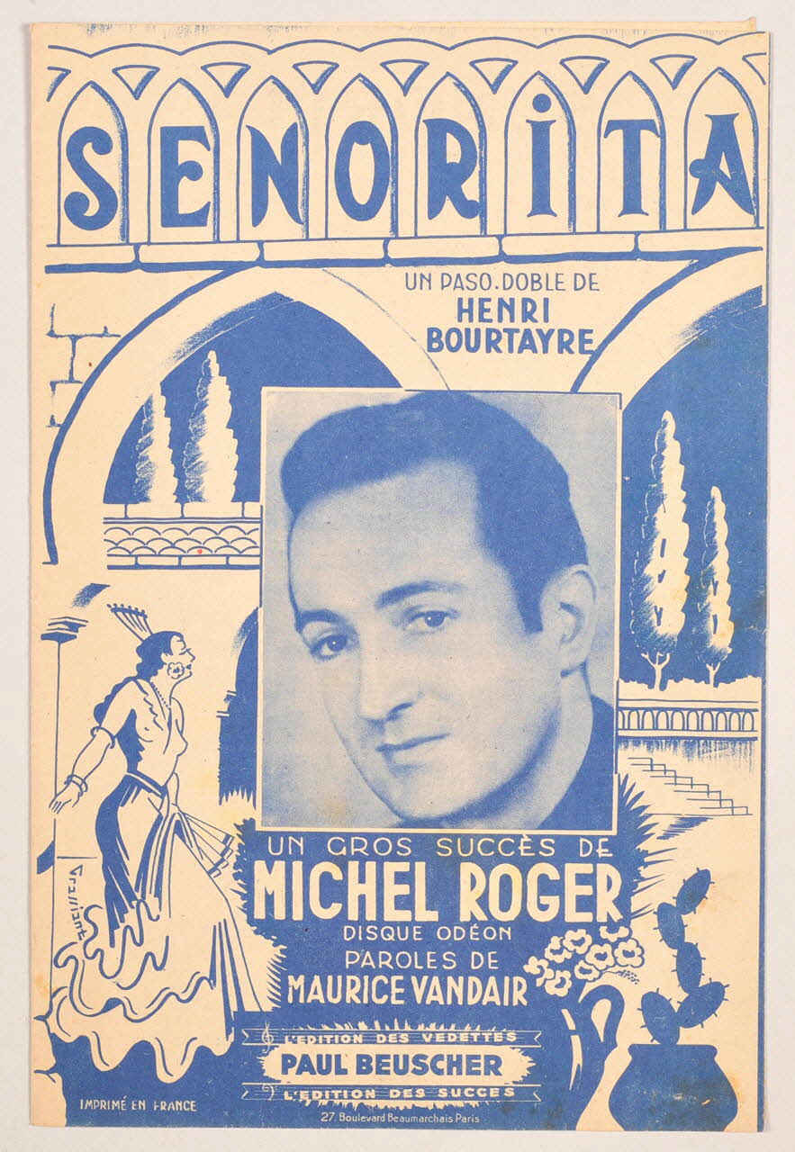 Henri Bourtayre ; Maurice Vandair ; Michel Roger ; Paul Beuscher chanson petit format 1945 1965.161.5 Photo