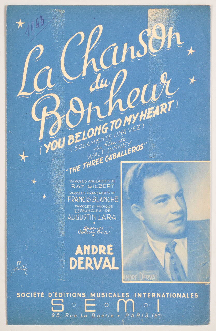 chanson petit format 1965.163.10 Photo