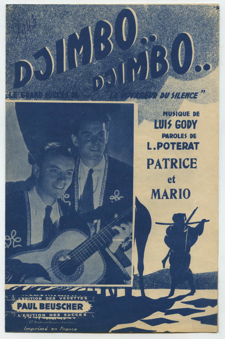 Luis Gody ; Jacques Poterat ; Patrice ; Mario ; Paul Beuscher ; La Lyre; chanson petit format Île-de-France, France 1943 1965.163.29 Photo
