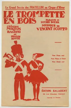 Vincent Scotto ; Lucien Boyer ; Georges Milton ; Baldini ; Francis F. Salabert chanson petit format Île-de-France, France 1924 1965.165.14 Photo