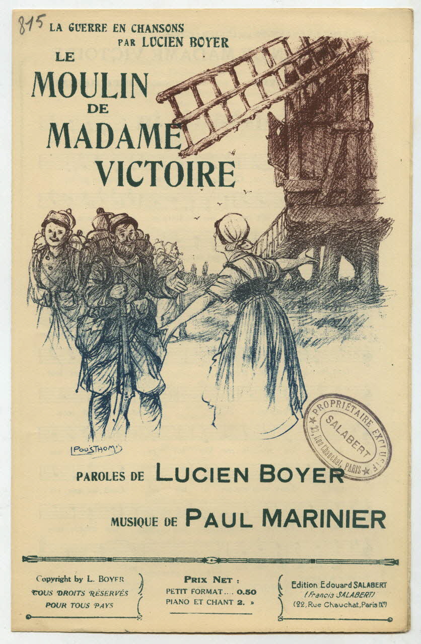 Paul Marinier ; Lucien Boyer ; Edouard Salabert ; Michel Dillard chanson petit format Île-de-France, Paris 9ème 1941 1965.165.169 Photo