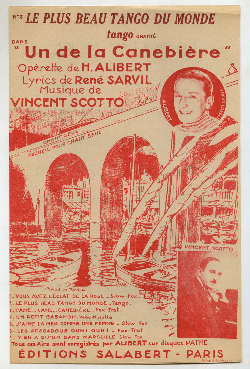 René Sarvil ; Henri Alibert ; Vincent Scotto ; Salabert chanson petit format Île-de-France, France 1935 1965.165.6 Photo
