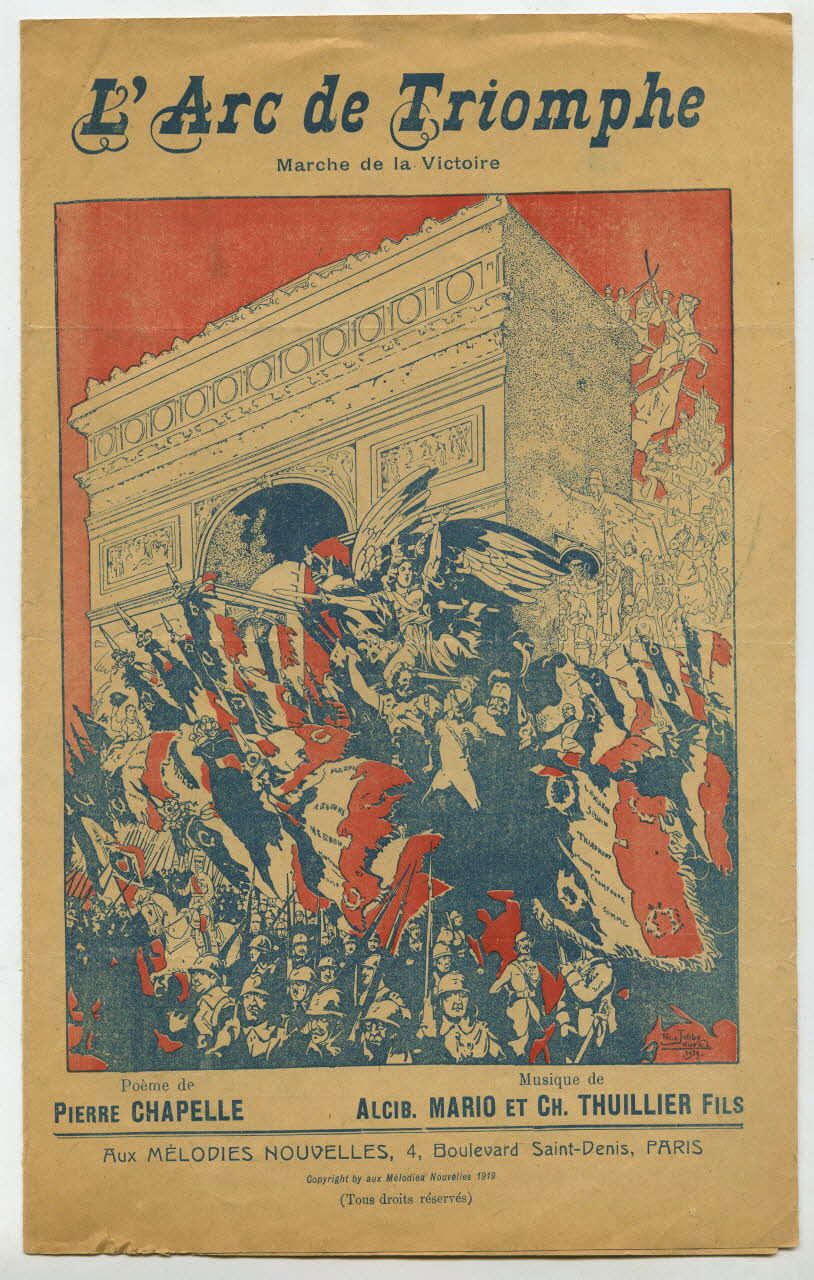 Alcib Mario ; Pierre Chapelle ; Charles Fils Thuillier ; La Lyre; ; F Jobbé Duval ; Aux Mélodies Nouvelles chanson petit format Île-de-France, France 1919 1965.167.14 Photo