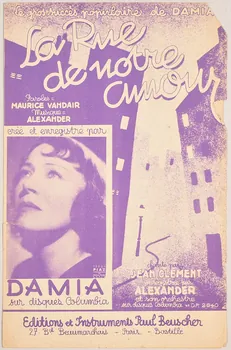 Maurice Alexander ; Maurice Vandair ; Damia ; Paul Beuscher chanson petit format Paris 4ème 1940 1965.172.126 Photo