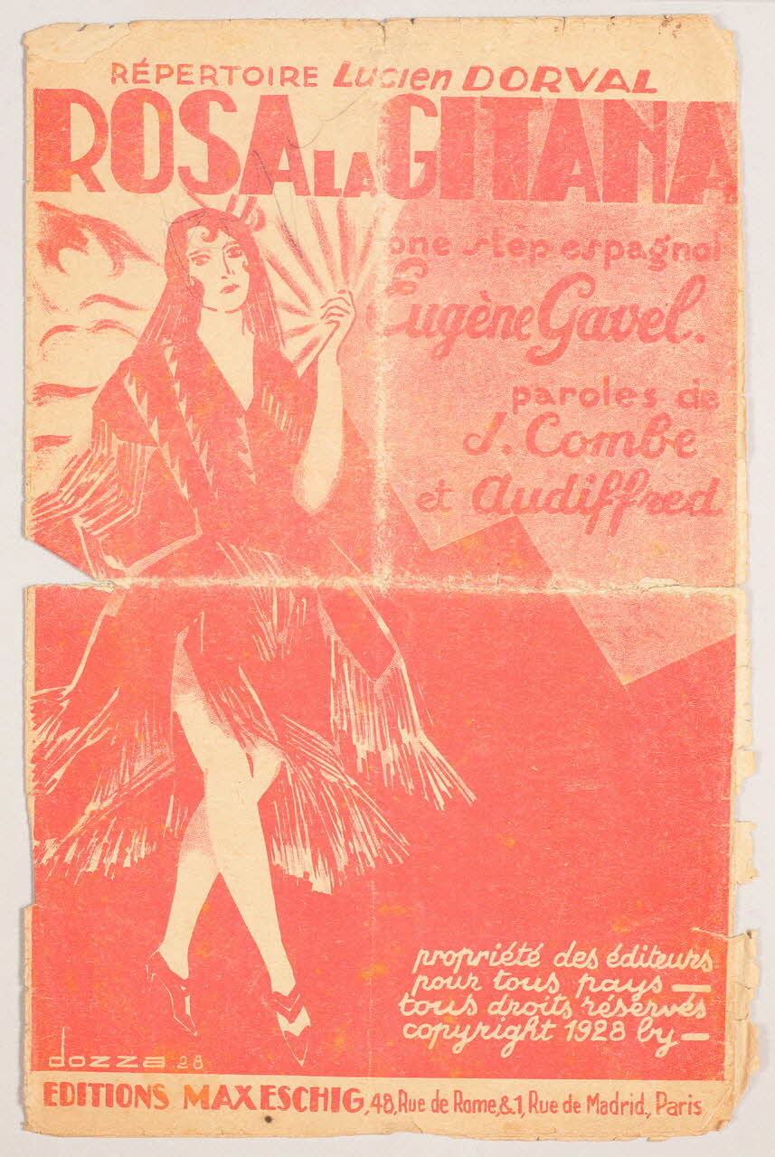 Jules Combe ; Eugène Gavel ; E Audiffred ; P. Musset ; Notnac ; Éditions Max Eschig chanson petit format Île-de-France, France 1928 1965.172.43 Photo