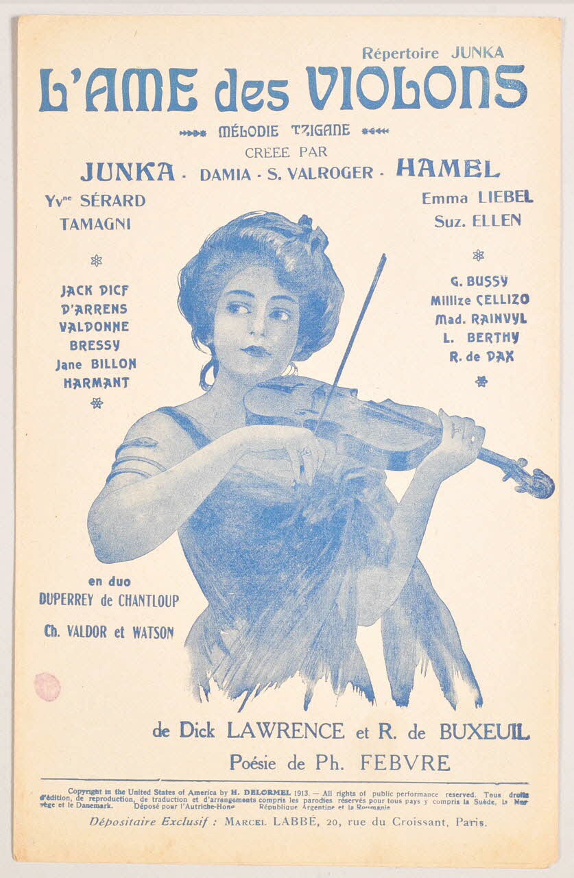 René De Buxeuil ; Dick Lawrence ; Ph Febvre chanson petit format 1913 1965.175.19 Photo