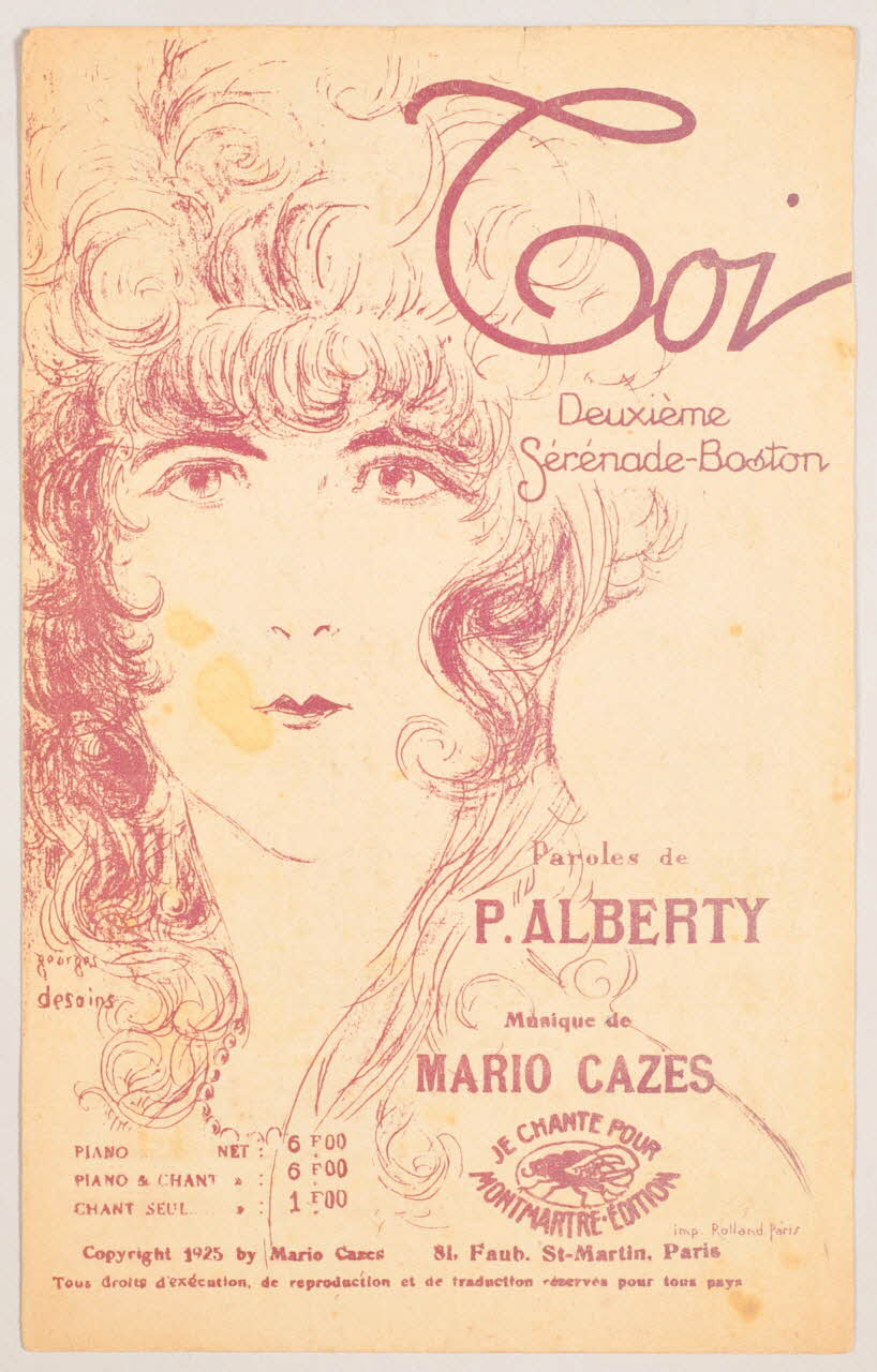 Pierre Alberty ; Mario Cazes chanson petit format Île-de-France, France 1925 1965.176.53 Photo
