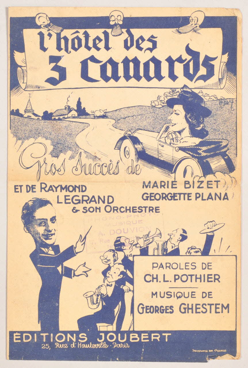 Charles-Louis Pothier ; Georges Ghestem ; Joubert; chanson petit format Paris 10ème 1941 1965.177.136 Photo