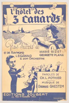 Charles-Louis Pothier ; Georges Ghestem ; Joubert; chanson petit format Paris 10ème 1941 1965.177.136 Photo